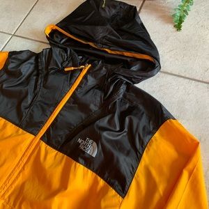 Yellow North Face Packable Halfzip Windbreaker
